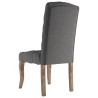 Chaises à manger lot de 4 gris tissu à l'aspect de lin 
