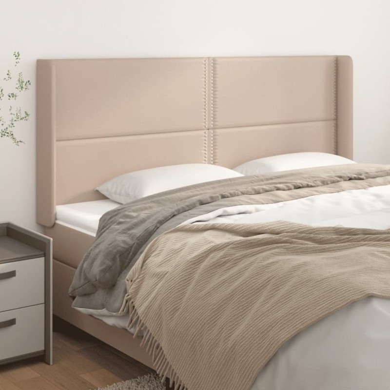 Tête de lit avec oreilles Cappuccino 203x16x118/128 cm 