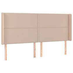 Tête de lit avec oreilles Cappuccino 203x16x118/128 cm 
