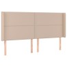 Tête de lit avec oreilles Cappuccino 203x16x118/128 cm 