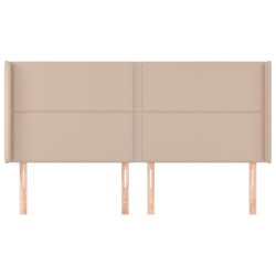 Tête de lit avec oreilles Cappuccino 203x16x118/128 cm 