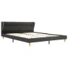 Lit LED et matelas à mémoire de forme Gris foncé Jute 180x200cm 