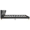 Lit LED et matelas à mémoire de forme Gris foncé Jute 180x200cm 