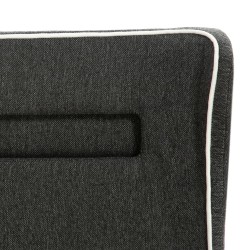 Lit LED et matelas à mémoire de forme Gris foncé Jute 180x200cm 