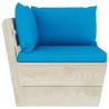 Salon de jardin palette 5 pcs avec coussins bois d'épicéa 