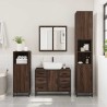 Ensemble de meubles de salle de bain 4 pcs chêne marron 