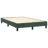 Sommier à lattes de lit et matelas Vert foncé 120x200cm Velours 