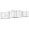 Paniers à gabions arqués 3 pcs 400x50x80/100 cm Fer galvanisé 