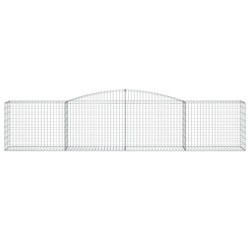 Paniers à gabions arqués 3 pcs 400x50x80/100 cm Fer galvanisé 