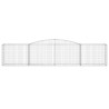 Paniers à gabions arqués 3 pcs 400x50x80/100 cm Fer galvanisé 