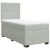 Sommier à lattes de lit et matelas Gris clair 100x200cm Velours 