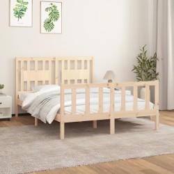 Cadre de lit sans matelas bois massif de pin 140x200 cm 