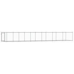 Cage pour chien avec porte gris 12x2x1,5 m acier galvanisé 