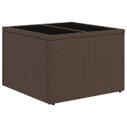 Salon de jardin avec coussins 6 pcs marron résine tressée 