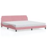 Cadre de lit sans matelas rose 200x200 cm velours 