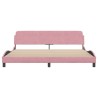 Cadre de lit sans matelas rose 200x200 cm velours 