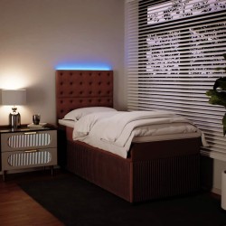 Sommier à lattes de lit avec matelas Rose 90x200 cm Velours 