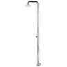 Douche de jardin avec base marron 230 cm Acier inoxydable 