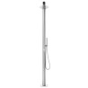 Douche de jardin avec base marron 230 cm Acier inoxydable 