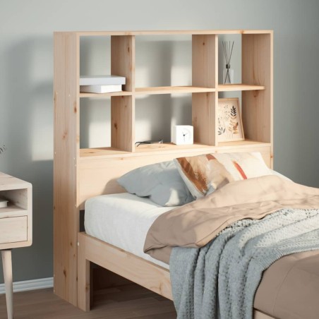 Tête de lit avec rangement 90 cm bois massif de pin 