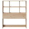 Tête de lit avec rangement 90 cm bois massif de pin 