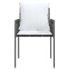 Chaises de jardin et coussins lot de 6 marron 54x61x83 cm rotin 
