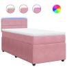 Sommier à lattes de lit avec matelas Rose 100x200 cm Velours 