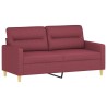 Ensemble de canapés 2 pcs avec coussins Rouge bordeaux Tissu 