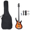 Guitare basse électrique de débutants sac brun et noir 4/4 46" 