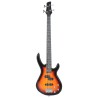 Guitare basse électrique de débutants sac brun et noir 4/4 46" 