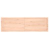Comptoir de salle de bain 200x60x(2-6)cm bois massif non traité 
