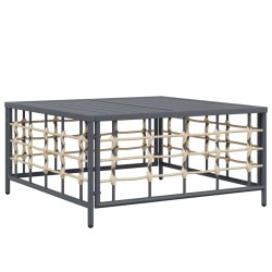 Salon de jardin 5 pcs avec coussins anthracite résine tressée 
