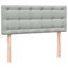 Sommier à lattes de lit et matelas gris clair 120x210cm velours 