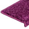 Tapis d'escalier 30 pcs 65x21x4 cm Violet 