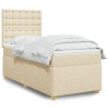 Sommier à lattes de lit avec matelas Crème 80x200 cm Tissu 