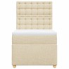 Sommier à lattes de lit avec matelas Crème 80x200 cm Tissu 