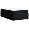 Sommier à lattes de lit avec matelas noir 120x190 cm tissu 