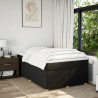 Sommier à lattes de lit avec matelas noir 120x190 cm tissu 