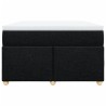 Sommier à lattes de lit avec matelas noir 120x190 cm tissu 