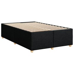 Sommier à lattes de lit avec matelas noir 120x190 cm tissu 