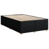 Sommier à lattes de lit avec matelas noir 120x190 cm tissu 