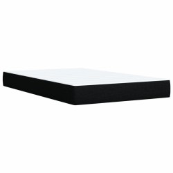 Sommier à lattes de lit avec matelas noir 120x190 cm tissu 