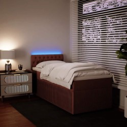 Sommier à lattes de lit avec matelas Rose 90x190 cm Velours 