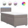 Sommier à lattes de lit avec matelas Taupe 90x190 cm Tissu 