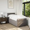 Sommier à lattes de lit avec matelas Taupe 90x190 cm Tissu 