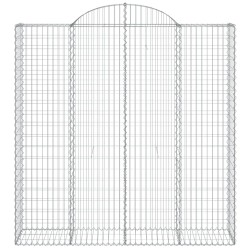 Paniers à gabions arqués 3 pcs 200x50x200/220 cm Fer galvanisé 