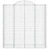 Paniers à gabions arqués 3 pcs 200x50x200/220 cm Fer galvanisé 