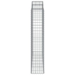 Paniers à gabions arqués 3 pcs 200x50x200/220 cm Fer galvanisé 