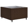 Salon de jardin 6 pcs avec coussins Marron Résine tressée 