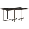 Ensemble à manger de jardin et coussins 7 pcs marron rotin 